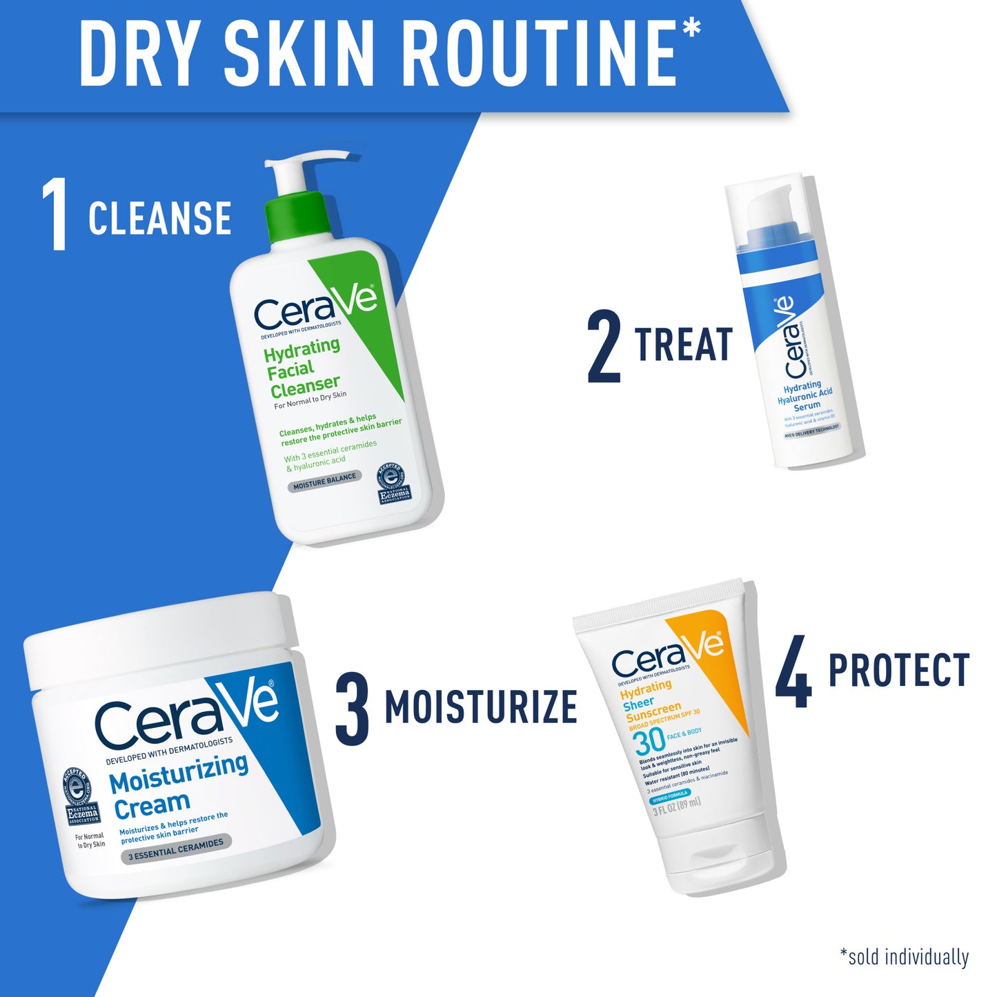 CeraVe Moisturizing Cream for Face and Body, Daily Moisturizer for Normal to Dry Skin with Pump, 16 oz.
