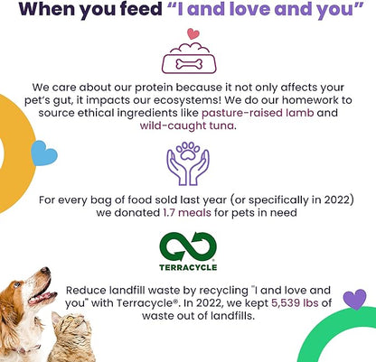 I & Love & You Naked Essentials Grain Free Dry Dog Food with Chicken + Duck, No Artificial Colors, Flavors or Preservatives, Gluten Free, 4 Pound (Pack of 4)