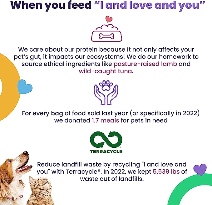 "I and love and you" Naked Essentials Lamb & Bison, Grain Free Dry Dog Food, 11 LB