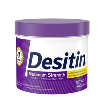 Desitin Maximum Strength Baby Diaper Rash Cream with Zinc Oxide, 16 oz
