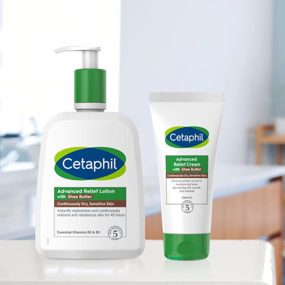Cetaphil Advanced Relief Lotion with Shea Butter for Sensitive Skin, Fragrance Free, 20 oz