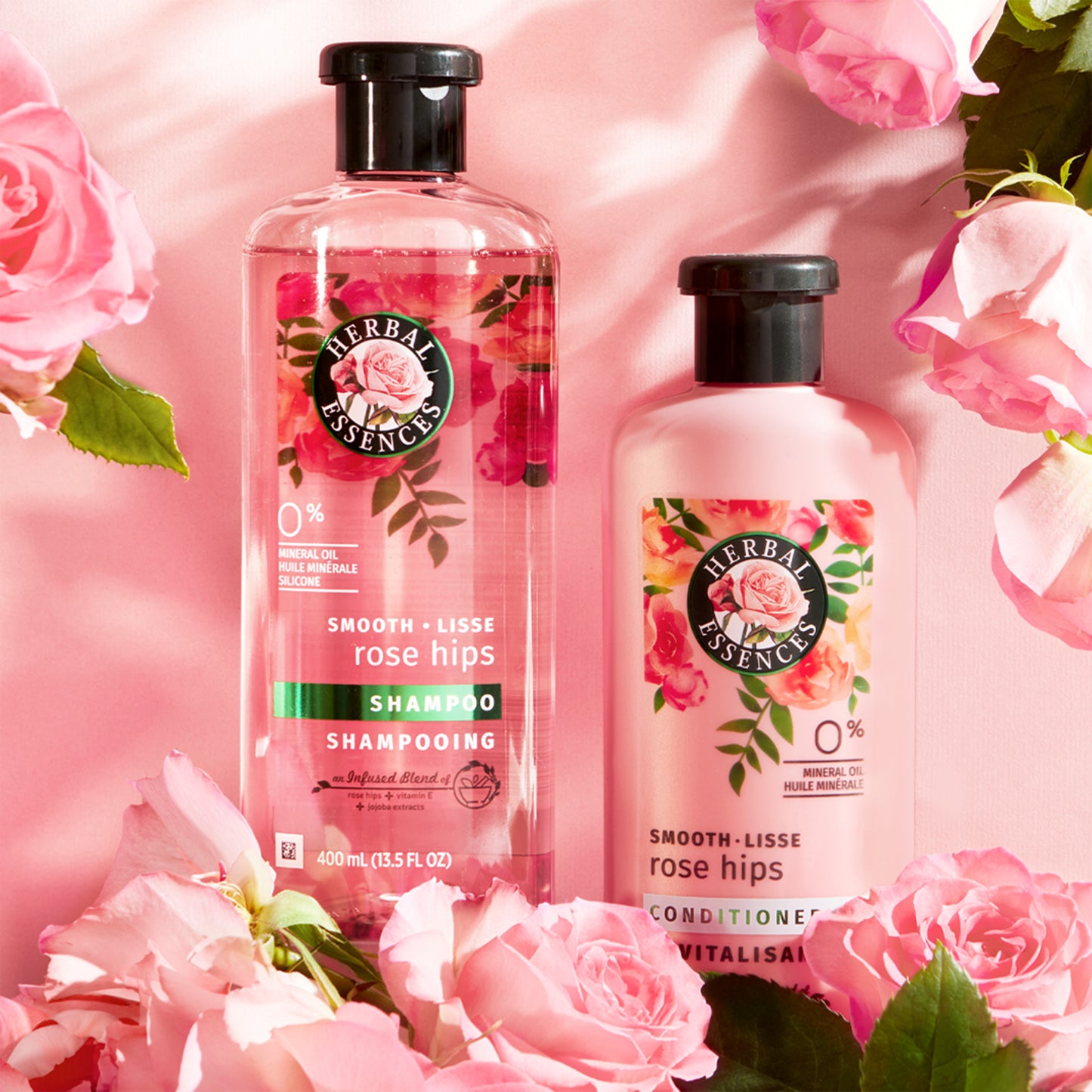 Herbal Essences Shampoo and Conditioner Set, All Hair Types, Rose Hips, 13.5 fl oz 2 Ct