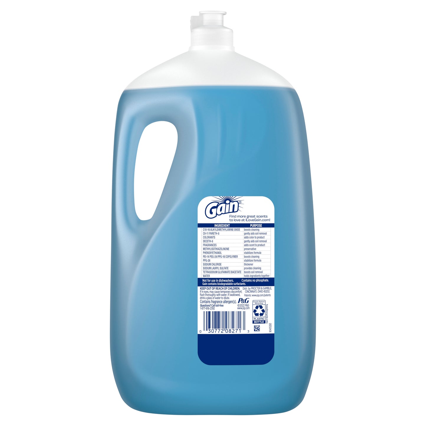 Gain Ultra Dish Washing Liquid Dish Soap, Honey Berry Hula Scent, 90 fl oz.