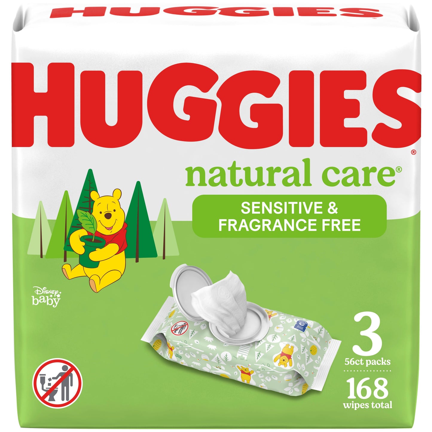 Huggies Natural Care Sensitive Baby Wipes, Unscented, 3 Pack, 168 Total Ct (Select for More Options)