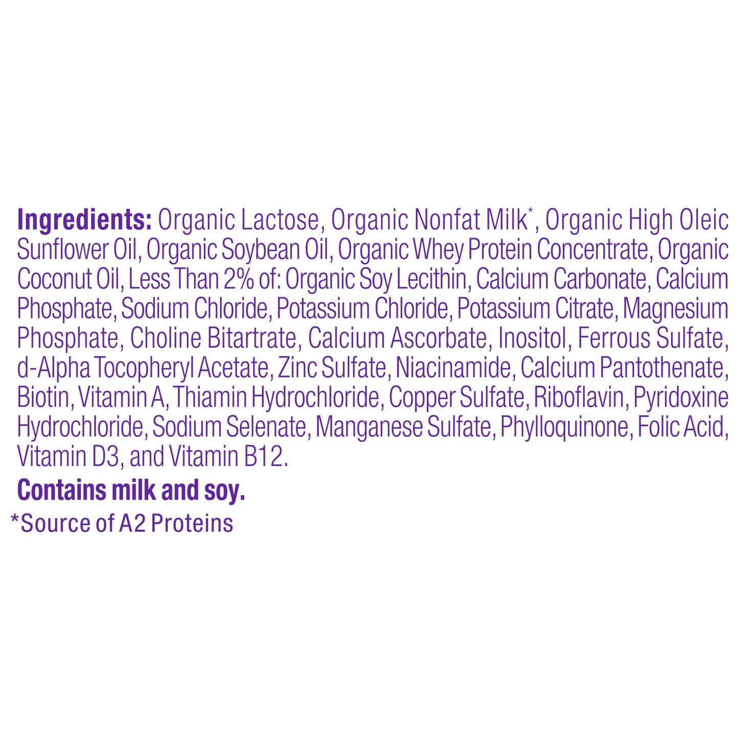 Baby's Only Organic - Infant Formula Organic 2 Supplement Iron - Case Of 6-21 Ounces
