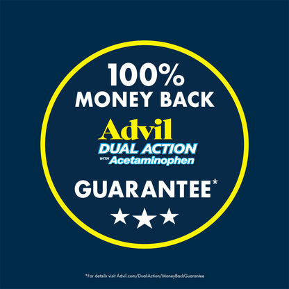 Advil Dual Action with Acetaminophen Pain and Headache Reliever Ibuprofen, Coated Caplets