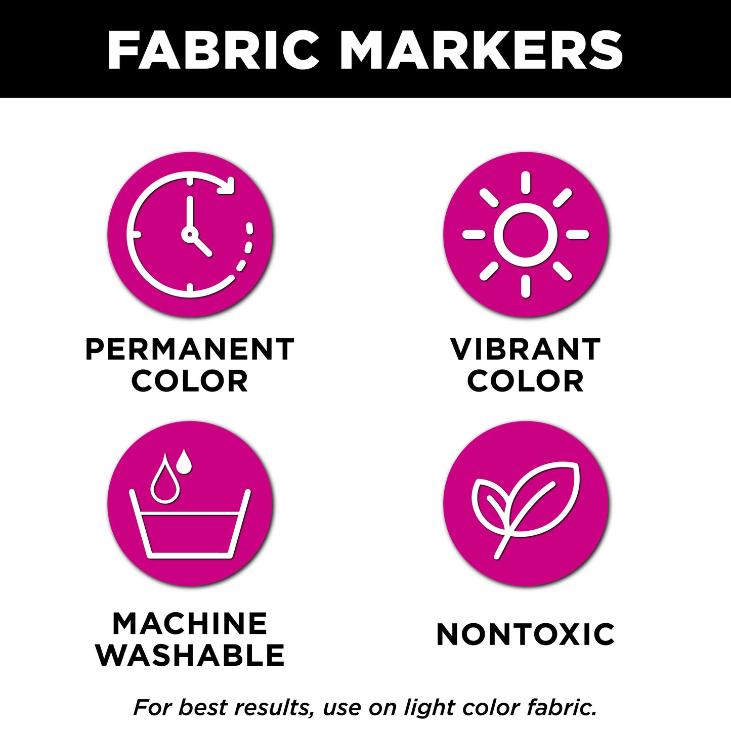 Tulip Fabric Markers Brush Tip 10 Pack Rainbow