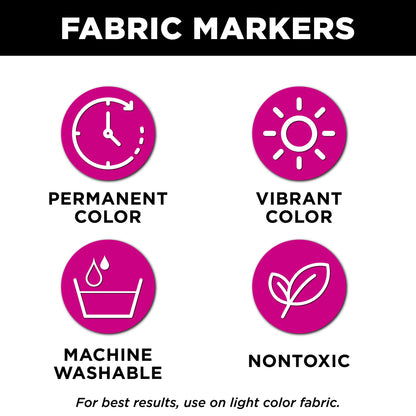 Tulip Fabric Markers Brush Tip 10 Pack Rainbow