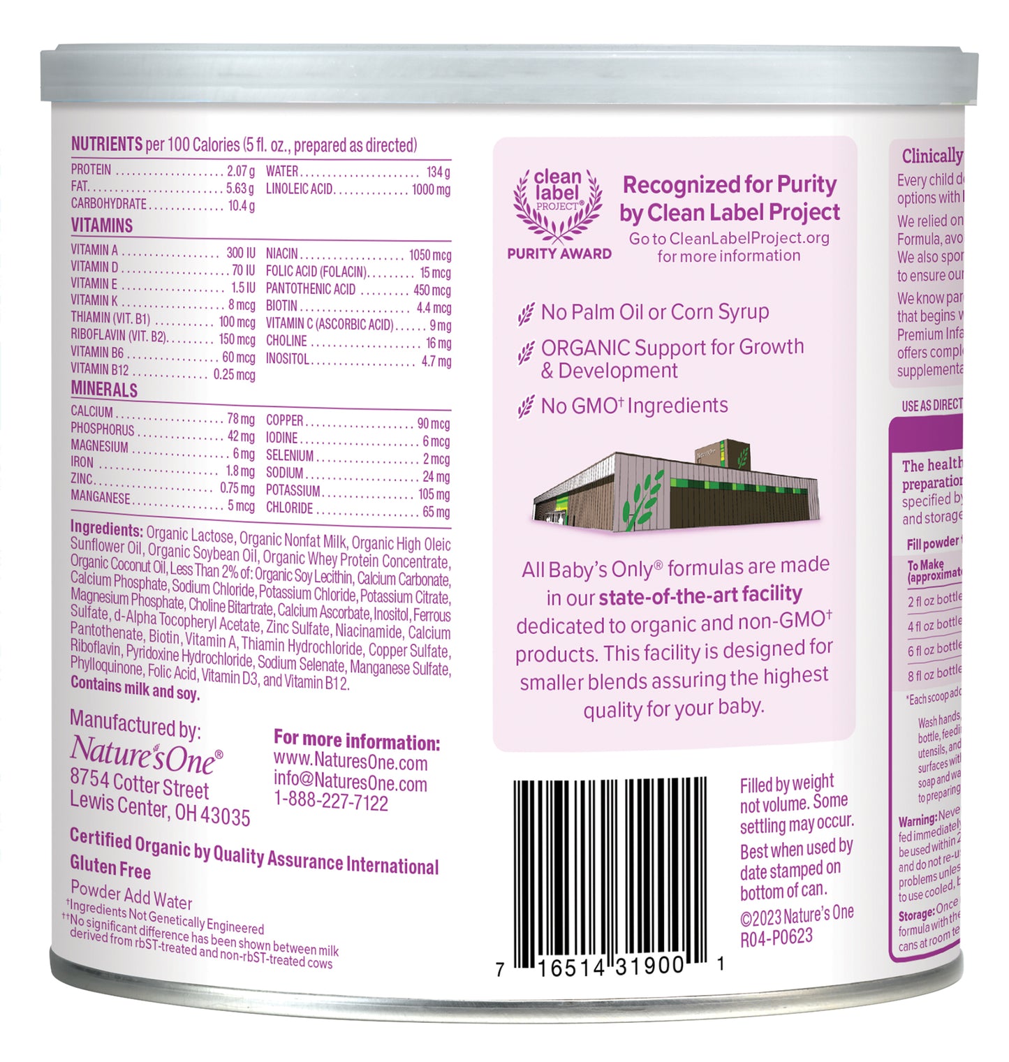 Baby's Only Organic - Infant Formula Organic 2 Premium Dairy - Case Of 6-21 Ounces