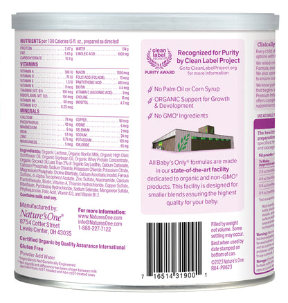 Baby's Only Organic - Infant Formula Organic 2 Premium Dairy - Case Of 6-21 Ounces