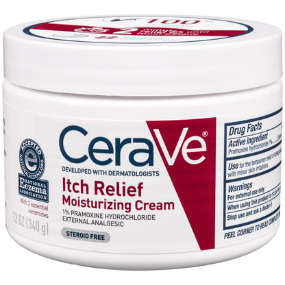 CeraVe Itch Relief Moisturizing Cream for Dry Skin, 12 oz