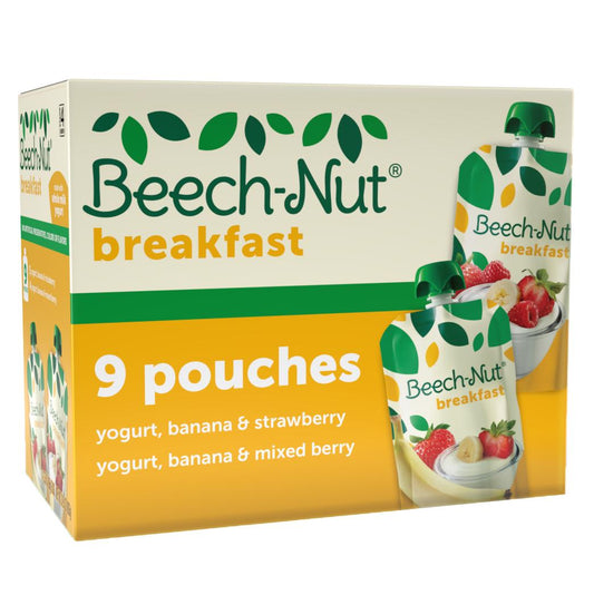 Beech-Nut Breakfast Stage 4 Toddler Food Variety Pack, 3.5 oz Pouch (9 Pack)