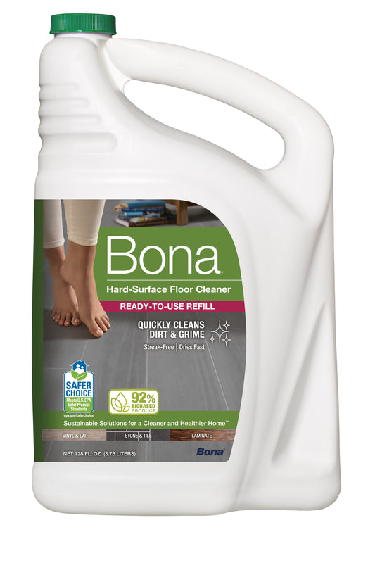 Bona® Multi-Surface Floor Cleaner, for Stone Tile Laminate and Vinyl LVT/LVP Refill 128 fl oz