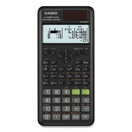 Casio FX-300ESPLUS2 Scientific Calculator, Natural Textbook Display, Black