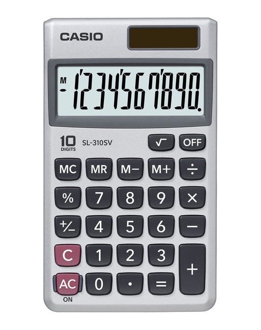 Casio SL-310SV Ultra Thin 10-Digit Wallet Size Calculator