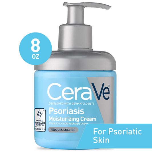 CeraVe Psoriasis Moisturizing Body Cream with Salicylic Acid & Urea for Psoriatic and Dry Skin, 8 oz