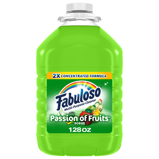 Fabuloso Multi-Purpose Cleaner, 2X Concentrated Formula, Passions of Fruit Scent, 128 oz