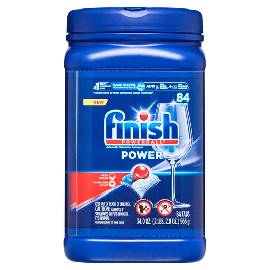 Finish Power, 84ct, Dishwasher Detergent, Powerball, Dishwashing Tablets, Dish Tabs