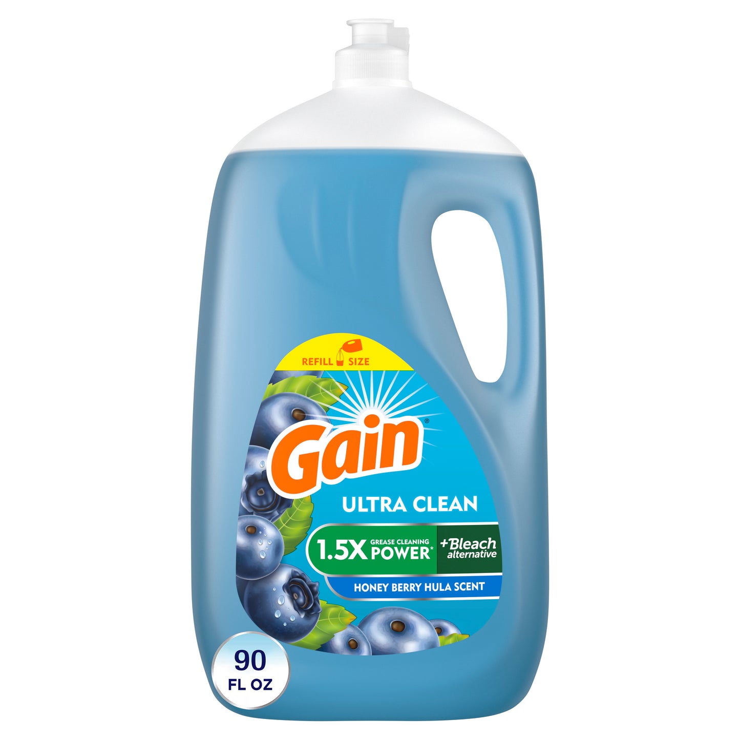 Gain Ultra Dish Washing Liquid Dish Soap, Honey Berry Hula Scent, 90 fl oz.