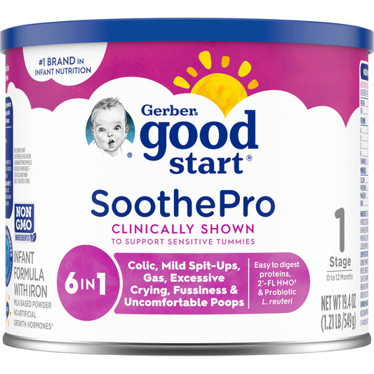 Gerber Good Start, Baby Formula Powder, SoothePro, Stage 1, 19.4 Ounce