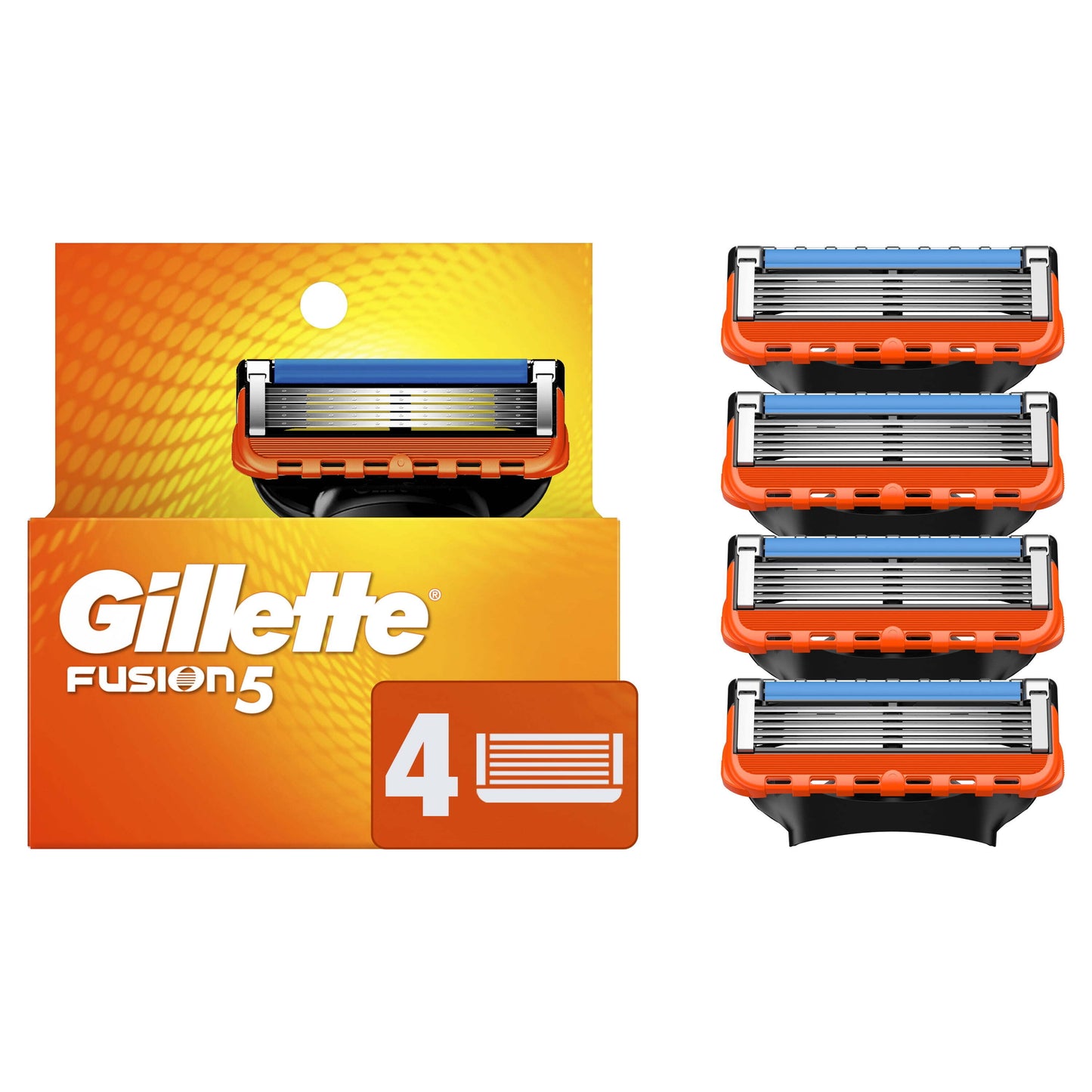 Gillette Fusion5 Men's Razor Blade Refills, 4 Count