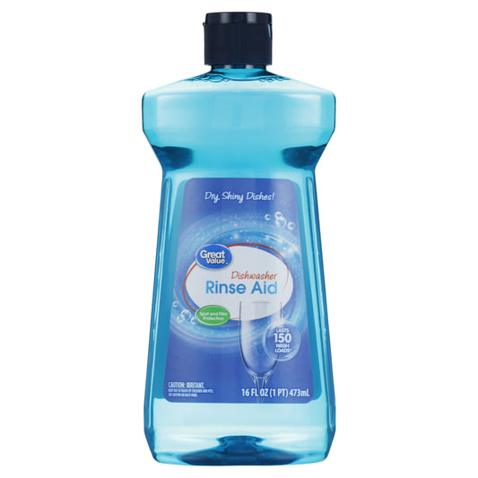 Great Value Liquid Rinse Agent, Unscented Scent, 16 Fluid Ounce, 1 Count