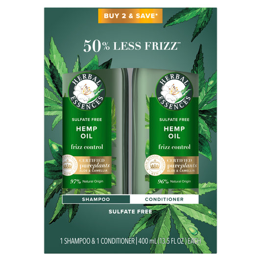 Herbal Essences Hemp & Aloe Frizz Control Shampoo & Conditioner 13.5 fl oz