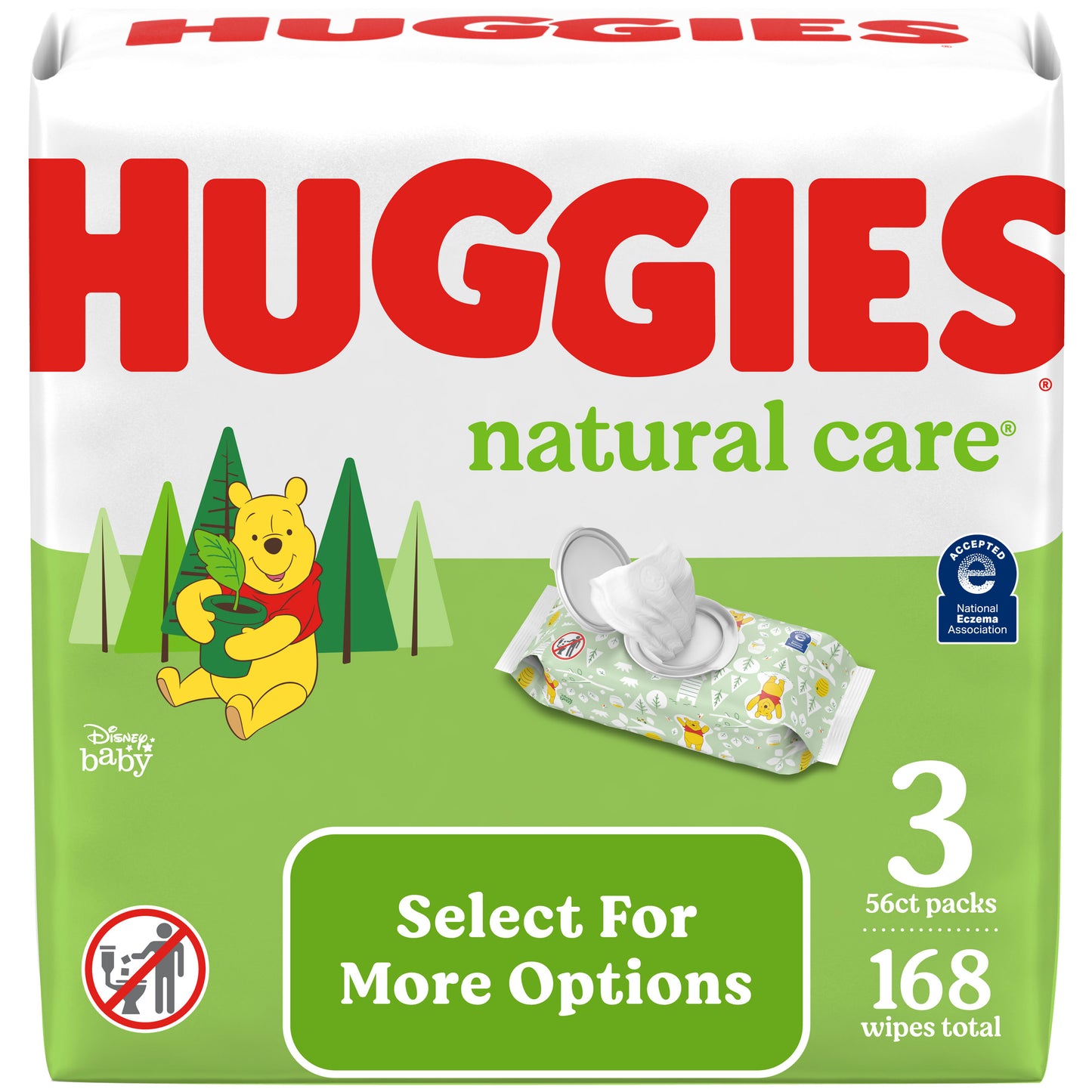 Huggies Natural Care Sensitive Baby Wipes, Unscented, 3 Pack, 168 Total Ct (Select for More Options)