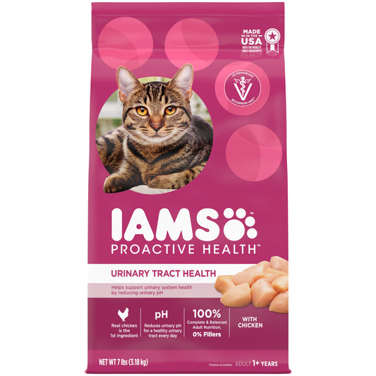 Iams Proactive Health Adult Urinary Tract Health Dry Cat Food With Chicken, 7 Lb. Bag