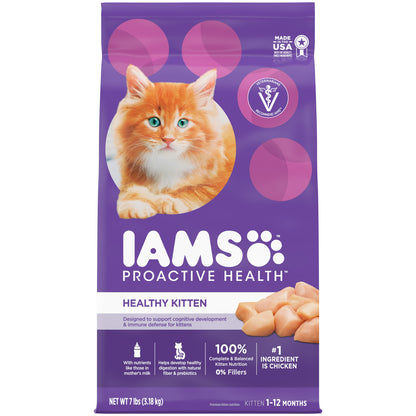 Iams Proactive Health Healthy Kitten Dry Cat Food With Chicken, 7 Lb. Bag