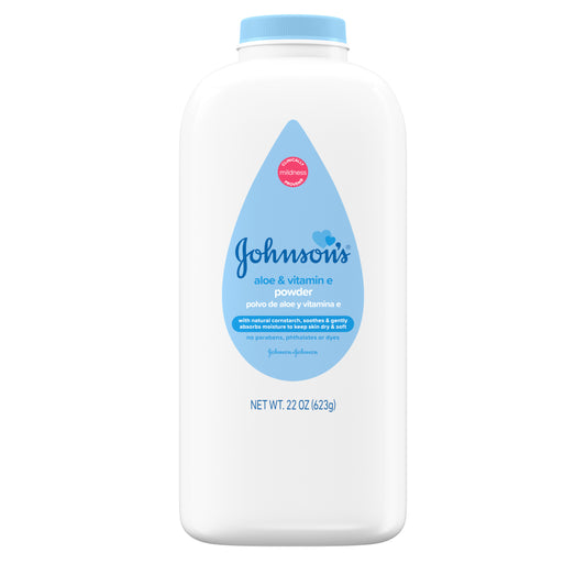 Johnson's Cornstarch Baby Powder with Aloe & Vitamin E, Talc Free, 22 oz