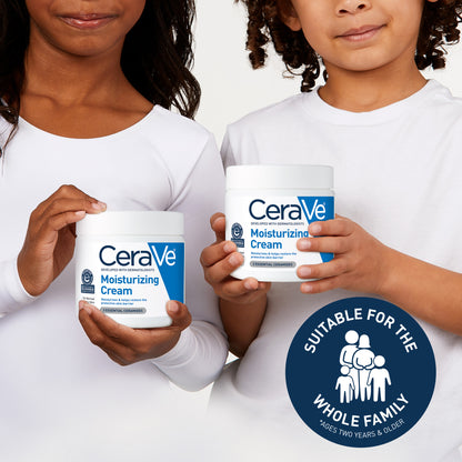 CeraVe Moisturizing Cream for Face and Body, Daily Moisturizer for Normal to Dry Skin with Pump, 16 oz.