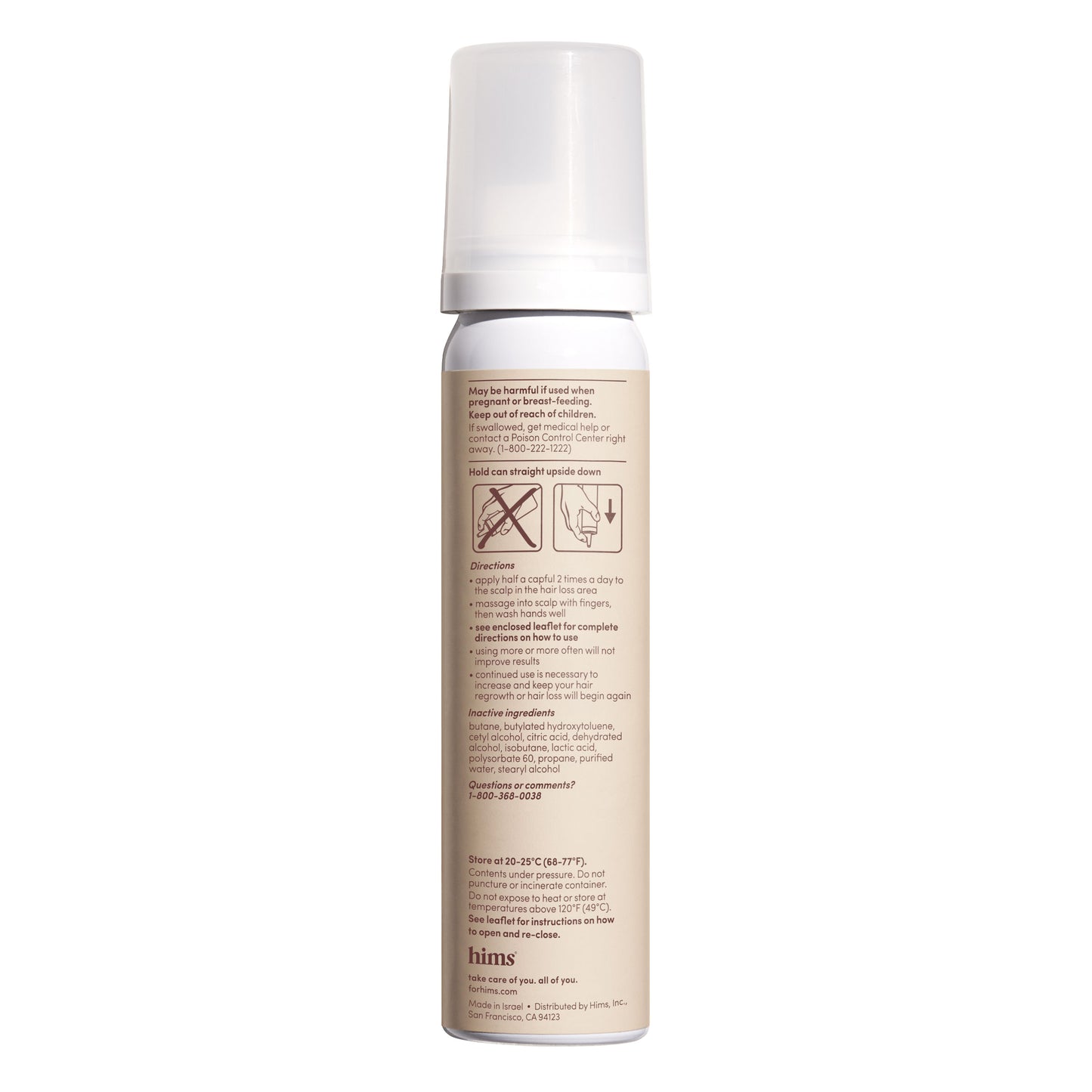 Hims Minoxidil 5% Topical Foam, Hair Regrowth Treatment for Men, 2.11 fl oz