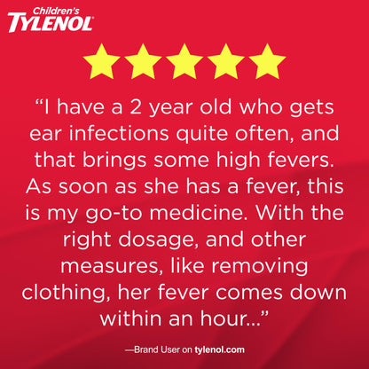 Children's Tylenol Pain + Fever Relief Cold Medicine, Grape, 4 fl. oz
