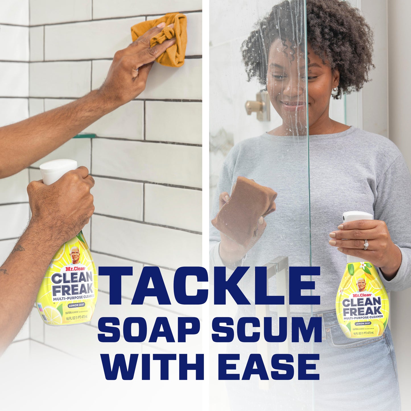 Mr. Clean, Clean Freak Multi-Surface Spray, Pk 1 Starter Kit, 1 Refill, Lemon Zest, 32 fl oz