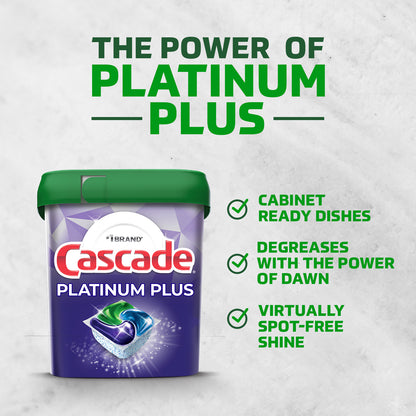 Cascade Platinum Plus Dishwasher Detergent Action Pacs, Fresh Mountain Scent, 11 Count