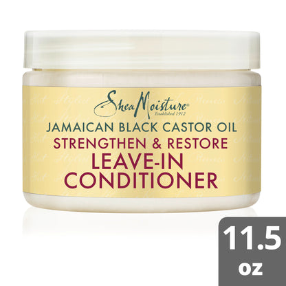 SheaMoisture Strength and Restore Leave In Conditioner, Jamaican Black Castor Oil,