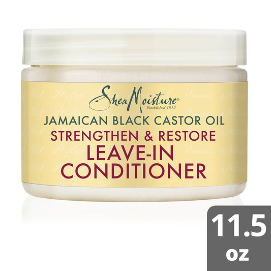 SheaMoisture Strength and Restore Leave In Conditioner, Jamaican Black Castor Oil,
