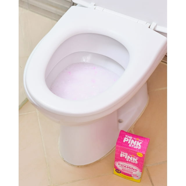 The Pink Stuff, Miracle Power Foaming Powder for Toilets, Bathroom Cleaner, 2 Pack, 7 oz.
