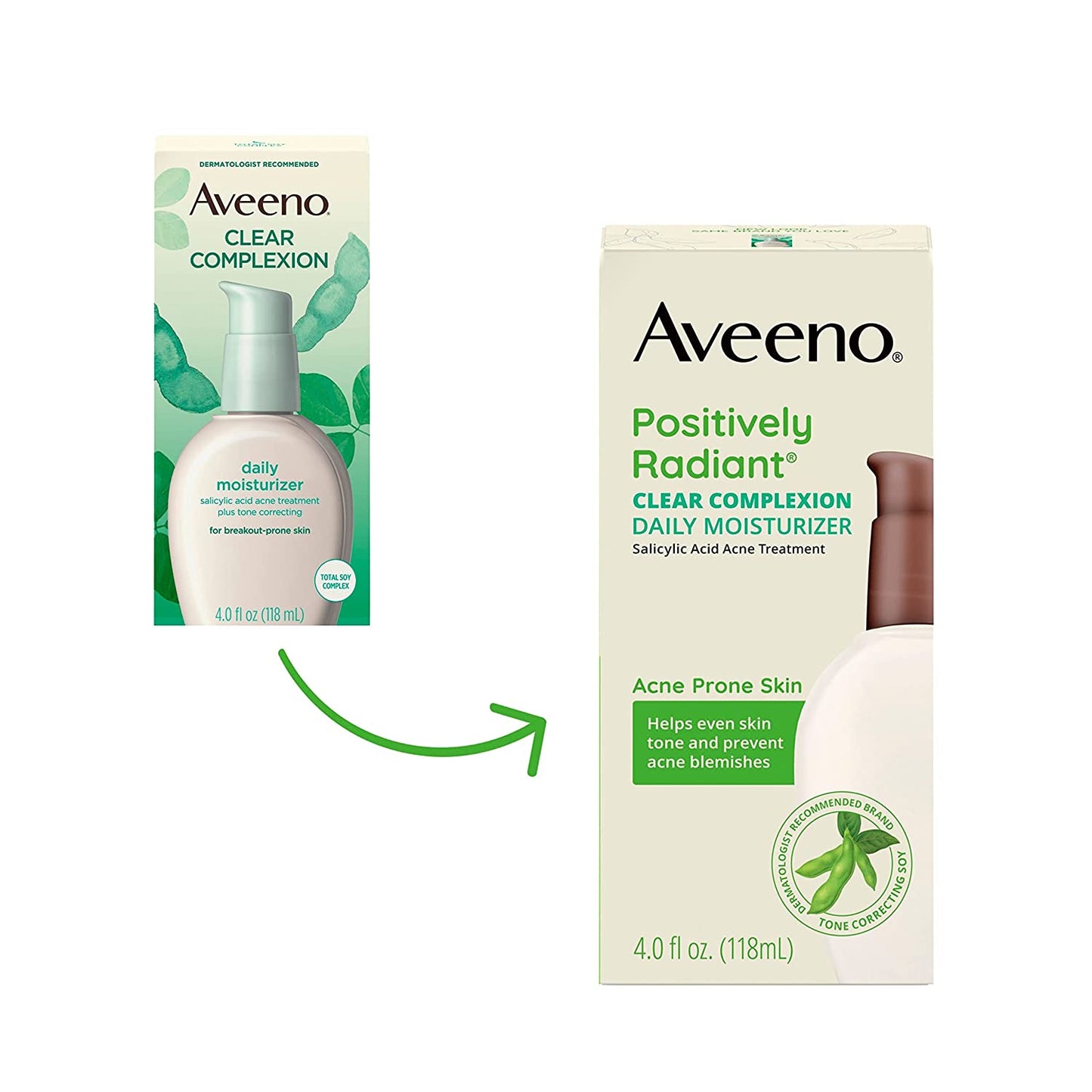 Aveeno Clear Complexion Acne-Fighting Daily Face Moisturizer with Soy, 4 fl oz