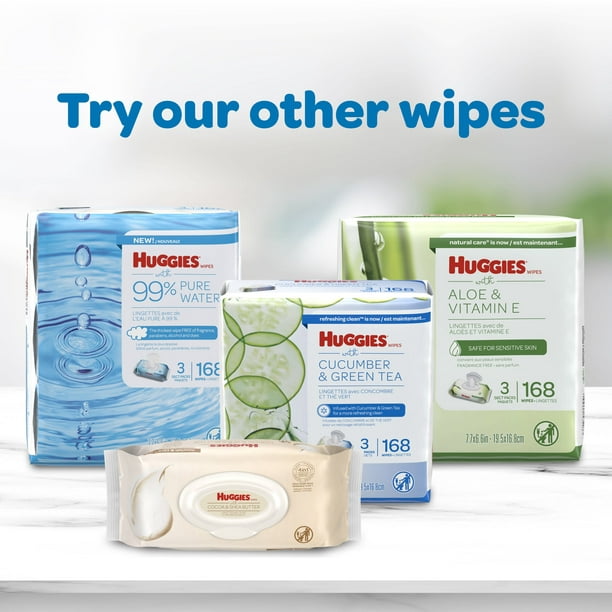 Huggies Scented Cucumber & Green Tea Wipes, 3 Pack, 168 Total Ct (Select for More Options)