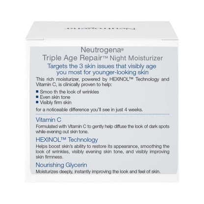 Neutrogena Triple Age Repair Anti-Aging Night Face Moisturizer, 1.7 oz