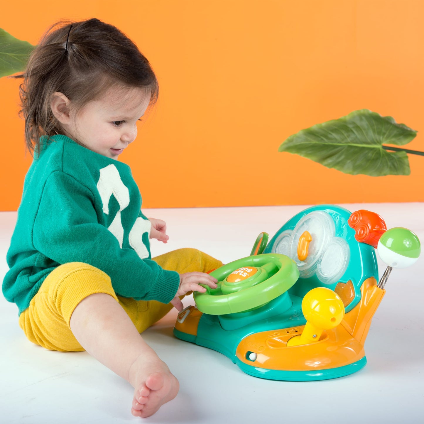 Bright Starts Lights & Colors Driver Electronic Learning Toy with Melodies, Ages 6 Months +