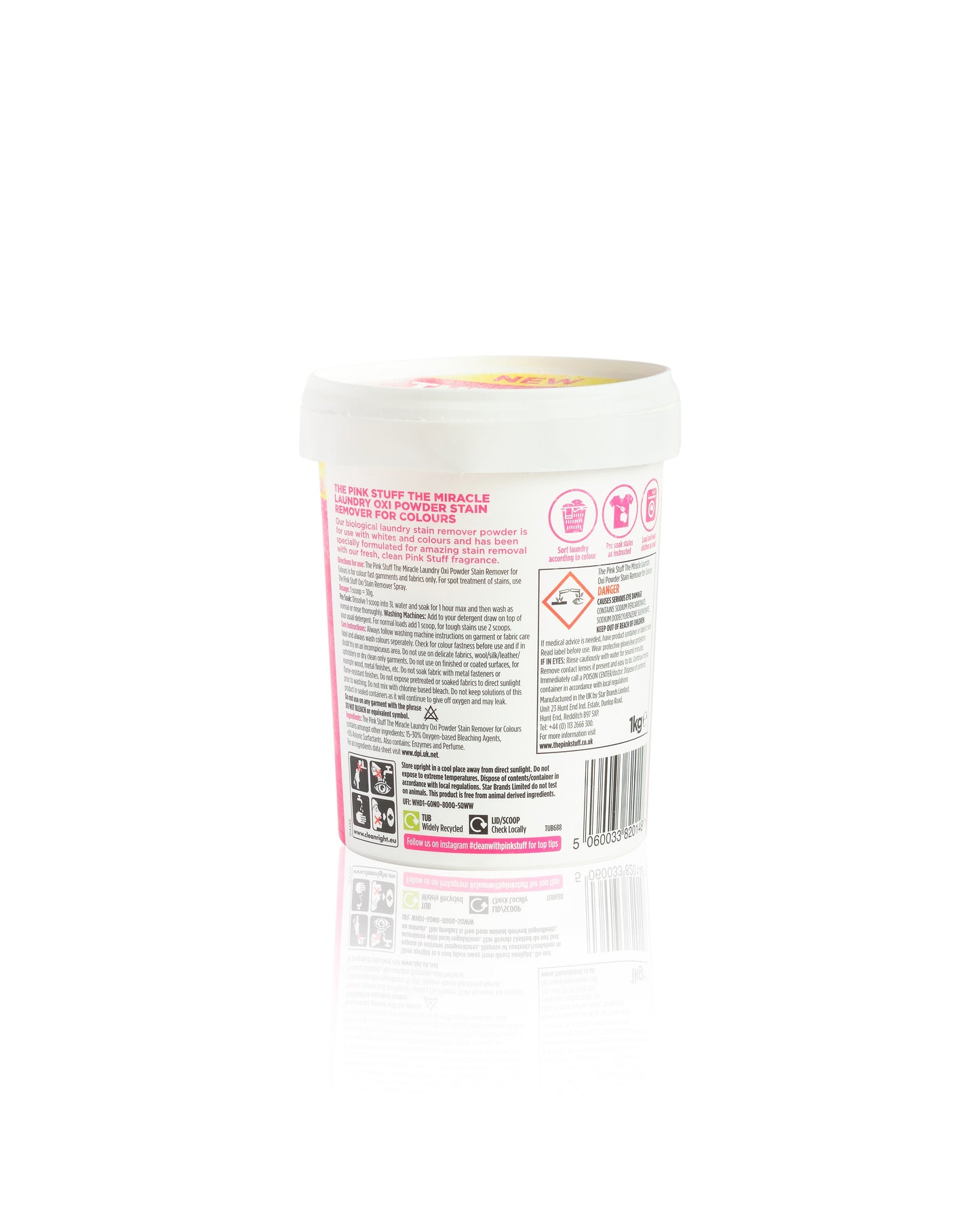 The Pink Stuff, Miracle Laundry Oxi-Powder Stain Remover for Colors, 35.2 oz.