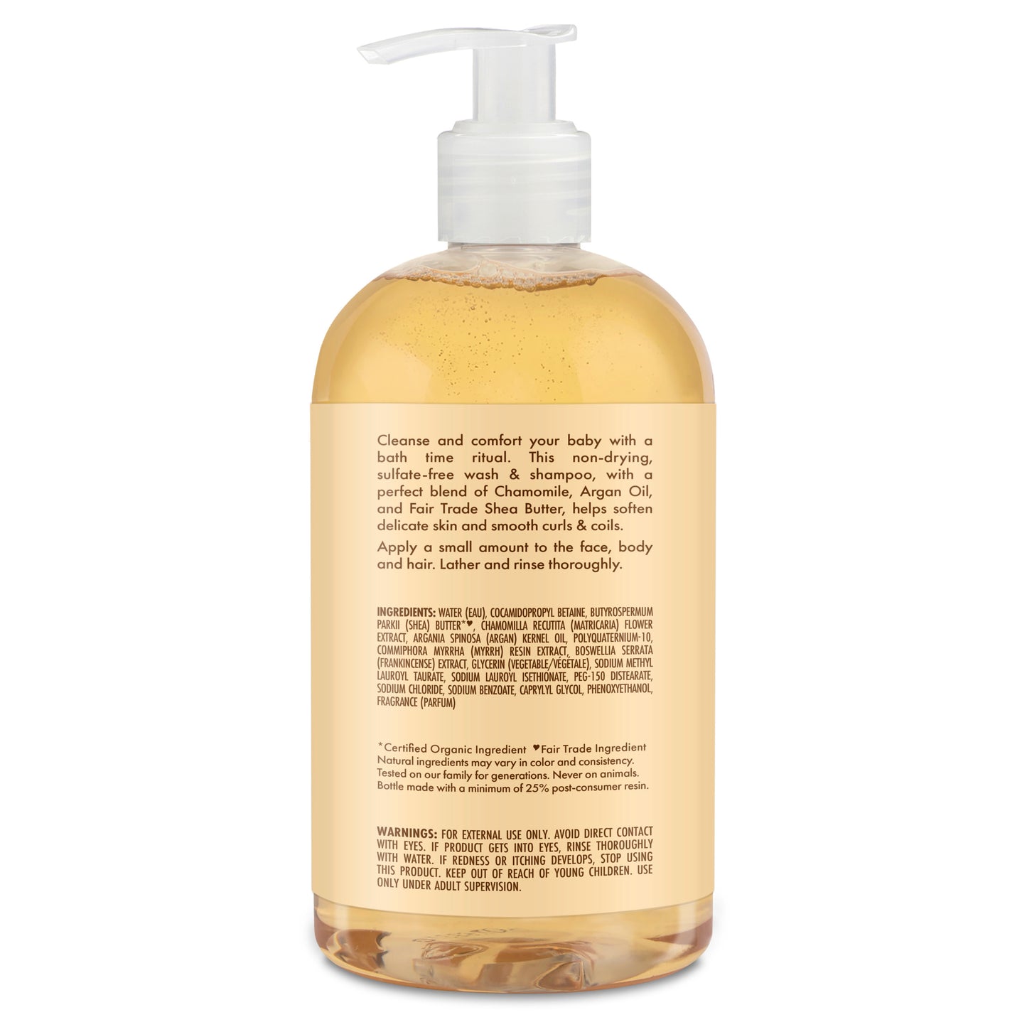 SheaMoisture Baby Wash & Shampoo Raw Shea, Chamomile & Argan Oil, 13 oz