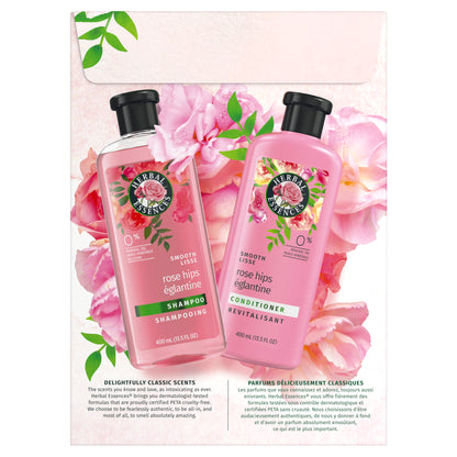 Herbal Essences Shampoo and Conditioner Set, All Hair Types, Rose Hips, 13.5 fl oz 2 Ct