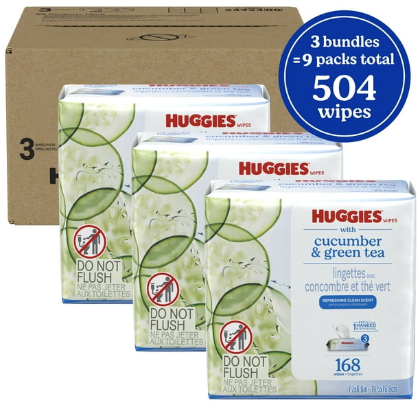 Huggies Scented Cucumber & Green Tea Wipes, 3 Pack, 168 Total Ct (Select for More Options)