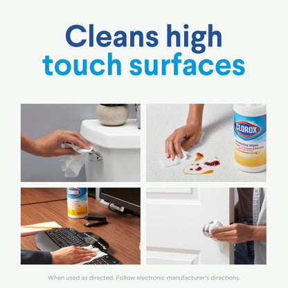 Clorox Bleach-Free Disinfecting and Cleaning Wipes, 300 Count, 4 Pack