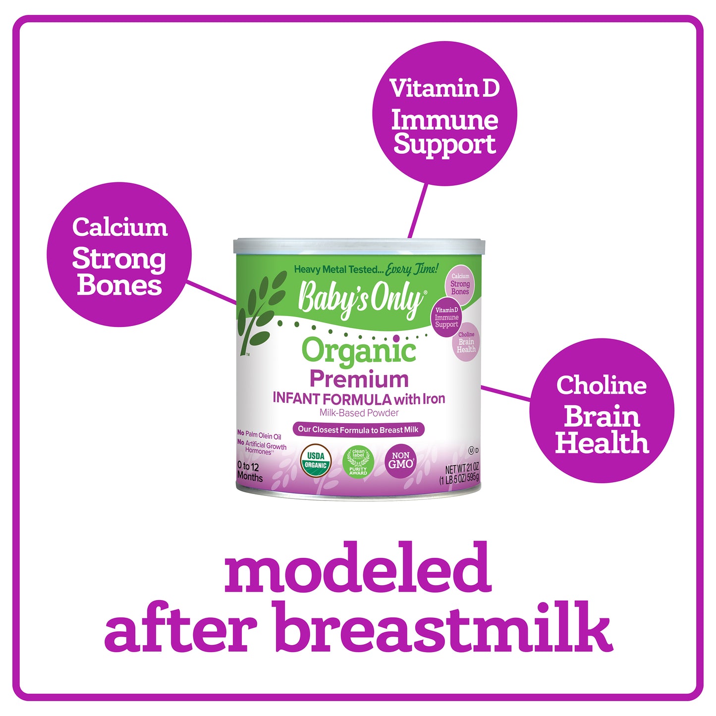 Baby's Only Organic - Infant Formula Organic 2 Premium Dairy - Case Of 6-21 Ounces