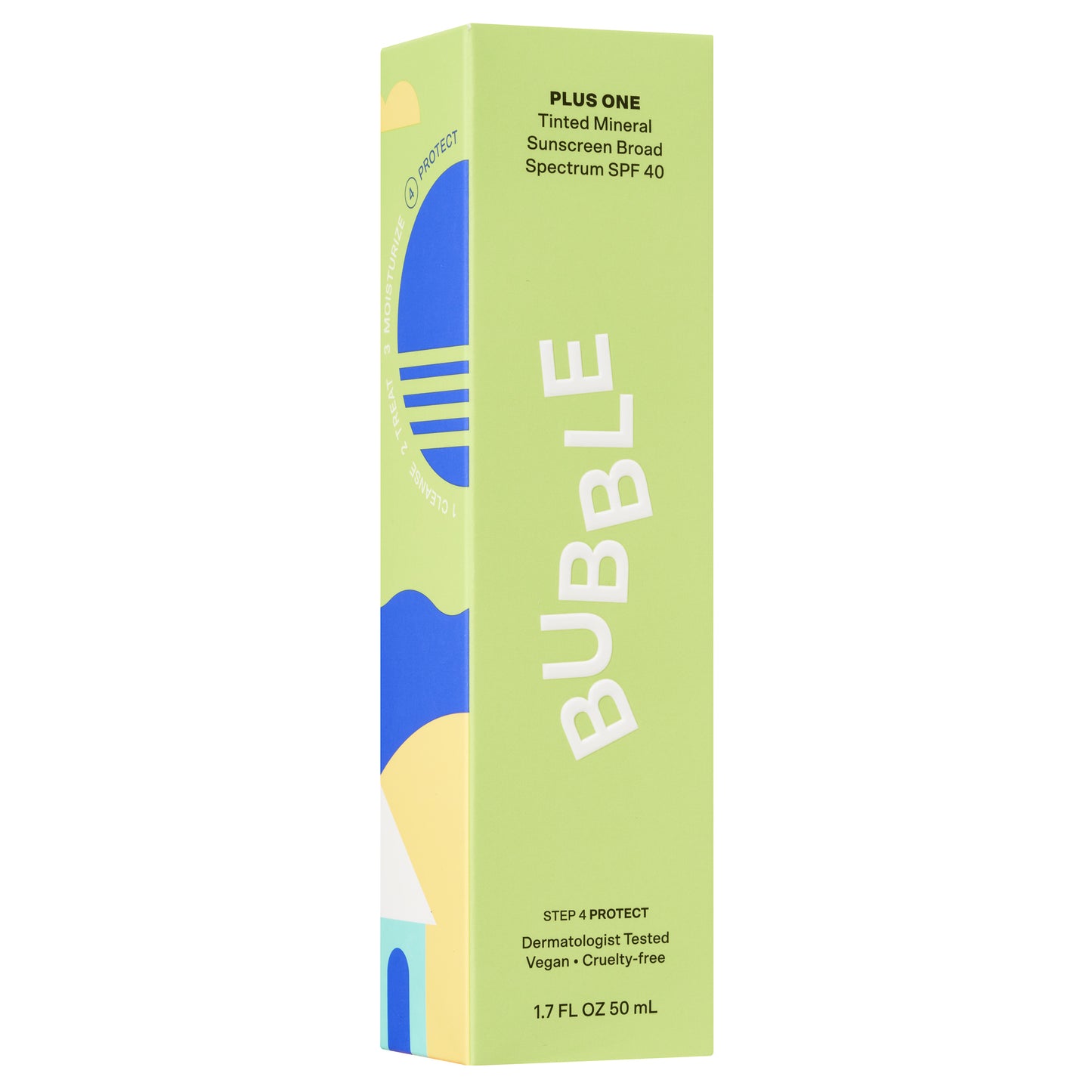 Bubble Skincare Plus One Tinted Sunscreen SPF 40, Everyday Care Sun Protection, All Skin Types, 1.7 fl oz / 50mL